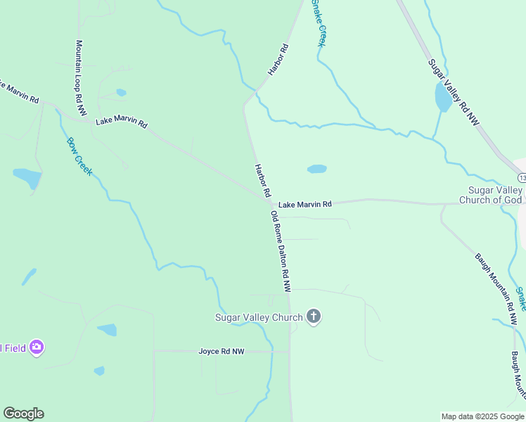 map of restaurants, bars, coffee shops, grocery stores, and more near 2874 Old Rome Dalton Road Northwest in Calhoun