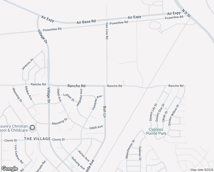 map of restaurants, bars, coffee shops, grocery stores, and more near 16900 Gas Line Road in Victorville