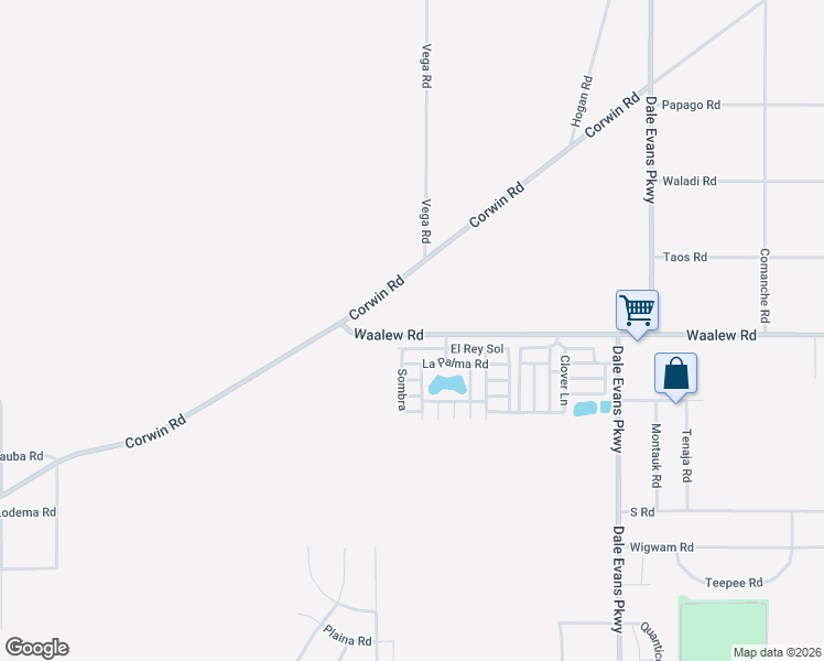 map of restaurants, bars, coffee shops, grocery stores, and more near 20474 Waalew Road in Apple Valley