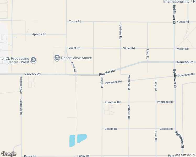 map of restaurants, bars, coffee shops, grocery stores, and more near 3 Rancho Road in Adelanto