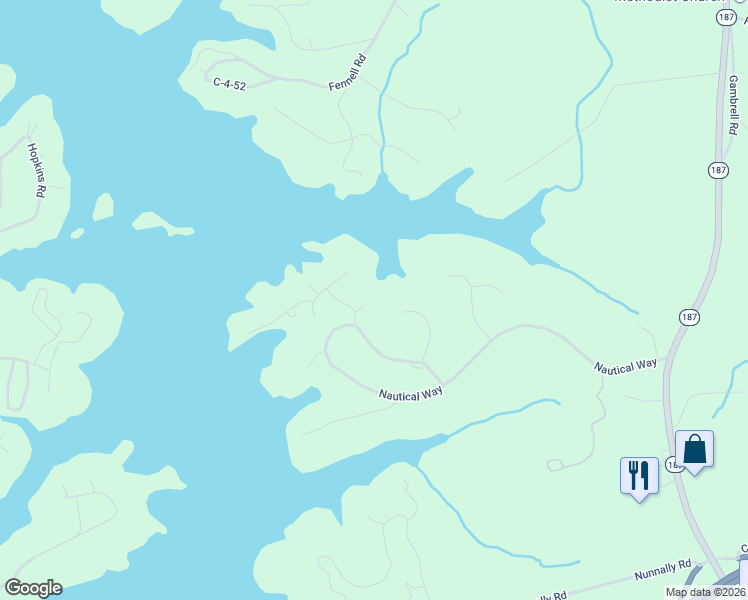 map of restaurants, bars, coffee shops, grocery stores, and more near 613 Wharf Court in Anderson