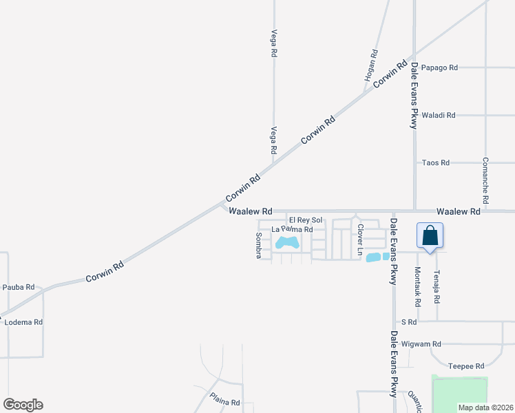 map of restaurants, bars, coffee shops, grocery stores, and more near 20474 Waalew Road in Apple Valley