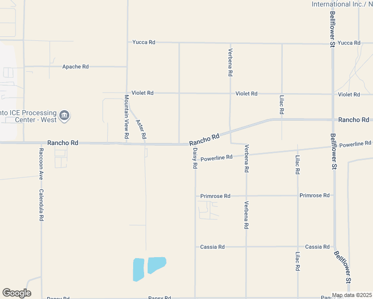 map of restaurants, bars, coffee shops, grocery stores, and more near 1 Rancho Road in Adelanto