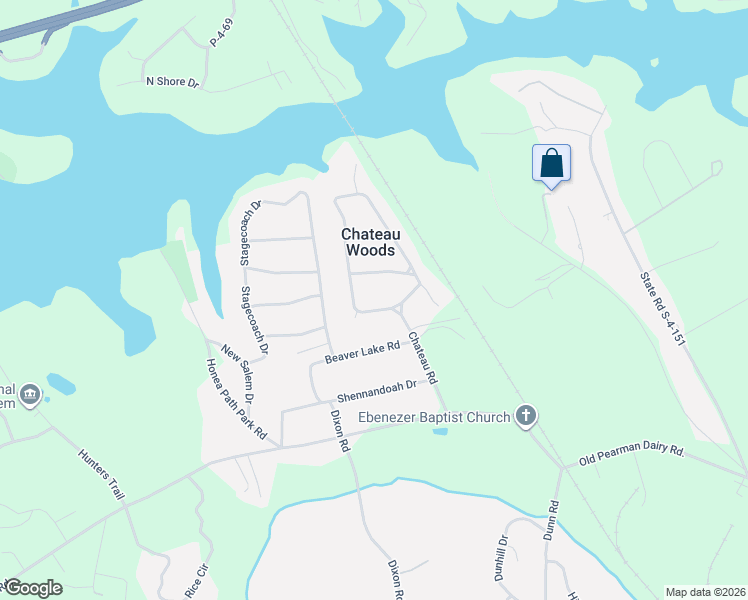 map of restaurants, bars, coffee shops, grocery stores, and more near 410 Chaumont Road in Anderson