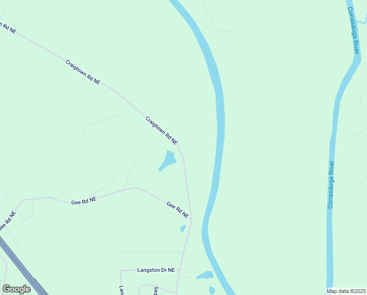 map of restaurants, bars, coffee shops, grocery stores, and more near 639 Craigtown Road Northeast in Calhoun