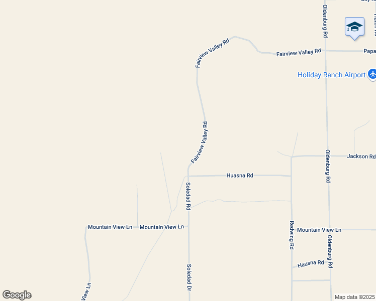 map of restaurants, bars, coffee shops, grocery stores, and more near Fairview Valley Road in San Bernardino County