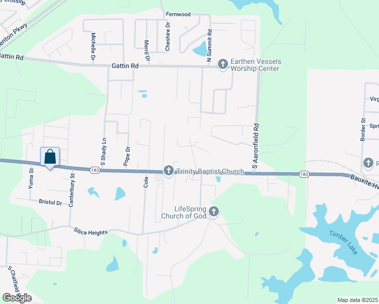 map of restaurants, bars, coffee shops, grocery stores, and more near 507 North Summit Road in Benton