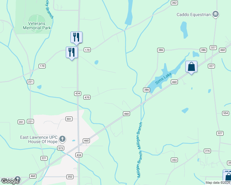 map of restaurants, bars, coffee shops, grocery stores, and more near 237-239 County Road 470 in Trinity