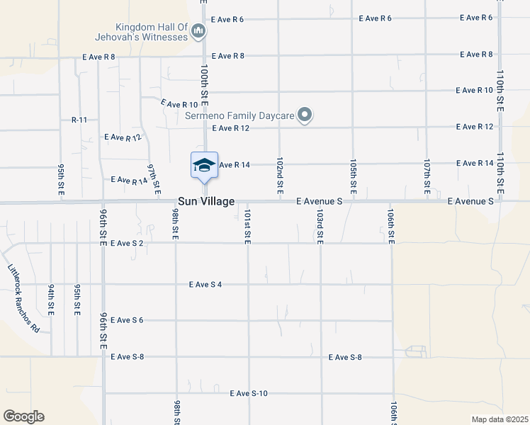 map of restaurants, bars, coffee shops, grocery stores, and more near 10128 East Avenue S in Littlerock