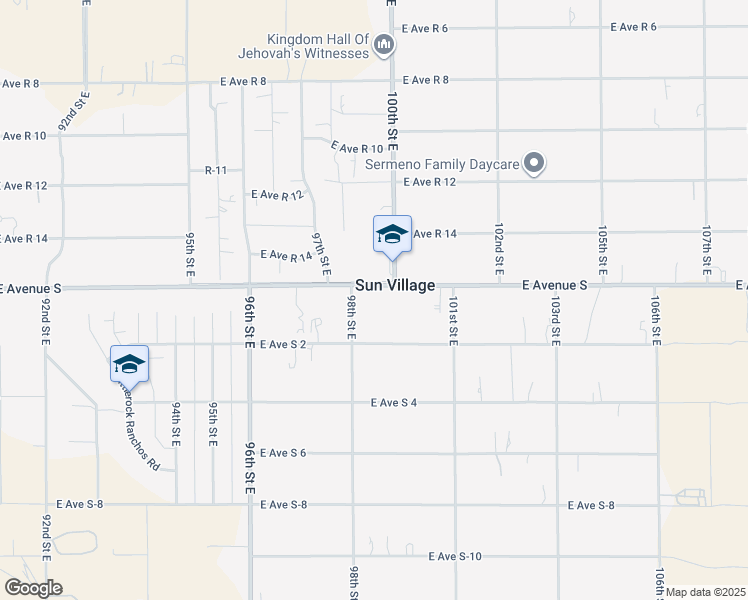 map of restaurants, bars, coffee shops, grocery stores, and more near 9828 East Avenue S in Littlerock
