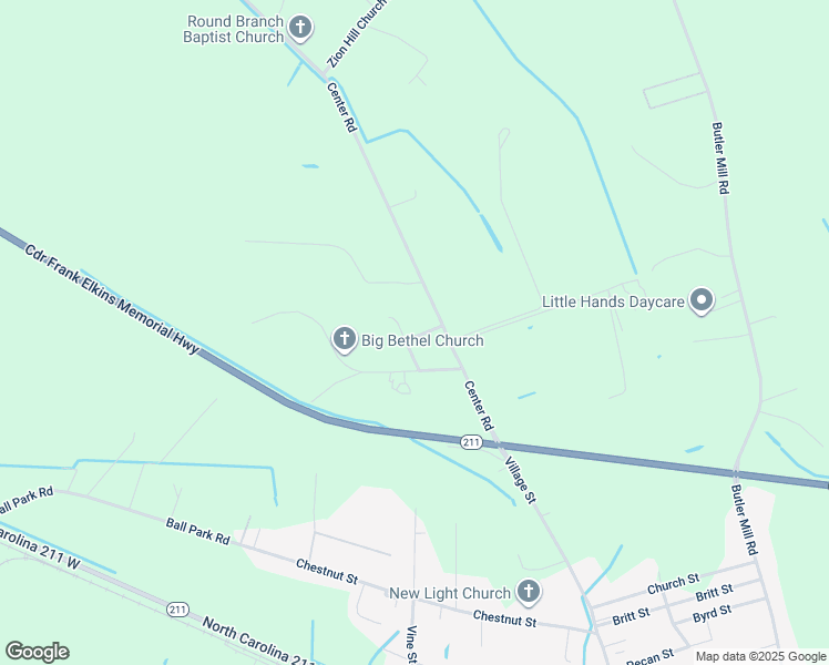 map of restaurants, bars, coffee shops, grocery stores, and more near 70 Hilburn Circle in Bladenboro