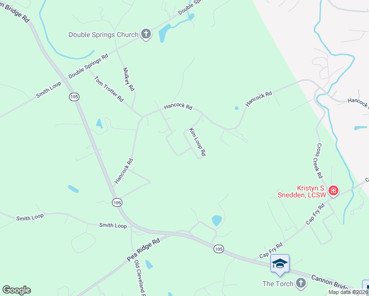 map of restaurants, bars, coffee shops, grocery stores, and more near 550 Kim Loop Road in Demorest