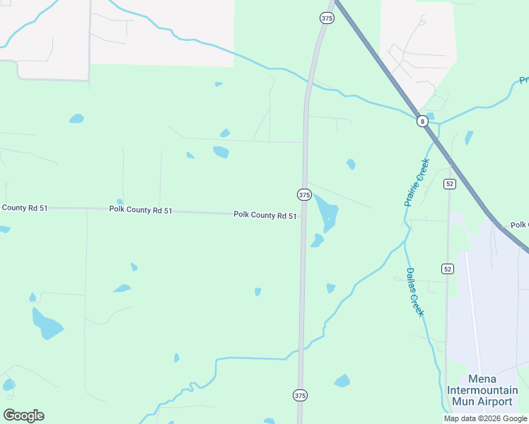 map of restaurants, bars, coffee shops, grocery stores, and more near 135 Polk County Road 51 in Mena