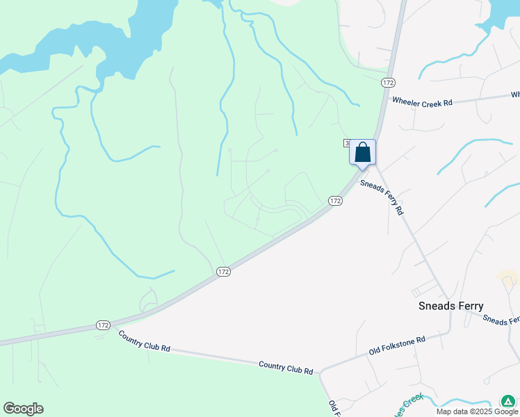 map of restaurants, bars, coffee shops, grocery stores, and more near 100 Stillwater Landing Way in Sneads Ferry