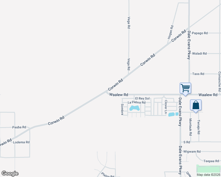 map of restaurants, bars, coffee shops, grocery stores, and more near 20434 Corwin Road in Apple Valley