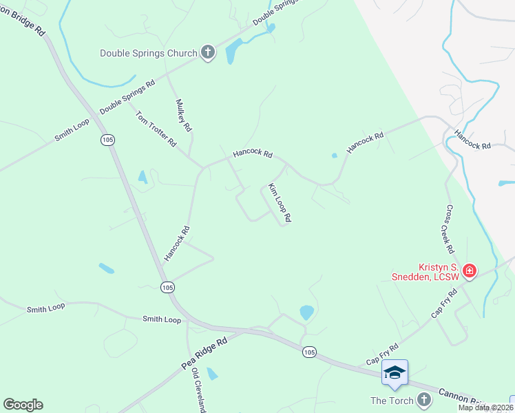 map of restaurants, bars, coffee shops, grocery stores, and more near 550 Kim Loop Road in Demorest