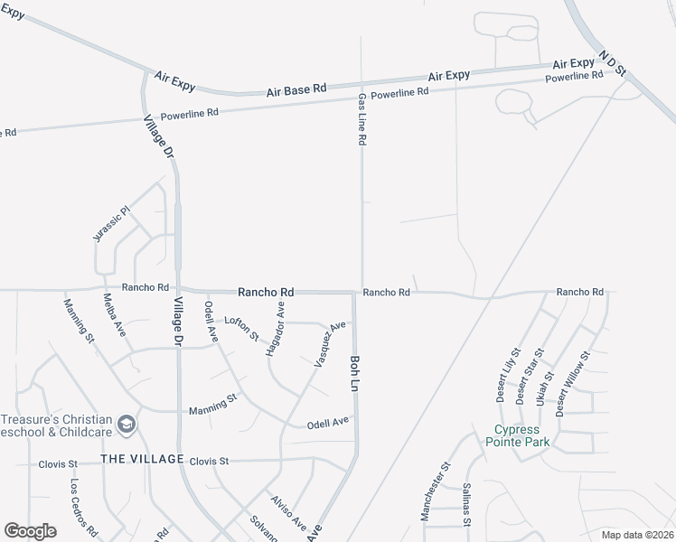map of restaurants, bars, coffee shops, grocery stores, and more near 16900-17270 Gas Line Road in Victorville