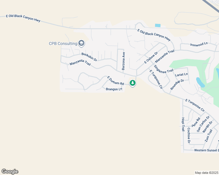 map of restaurants, bars, coffee shops, grocery stores, and more near 10381 Brahma Road in Yavapai County