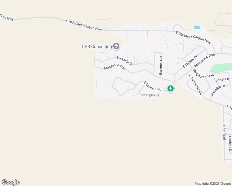 map of restaurants, bars, coffee shops, grocery stores, and more near 10126 East Hereford Lane in Yavapai County