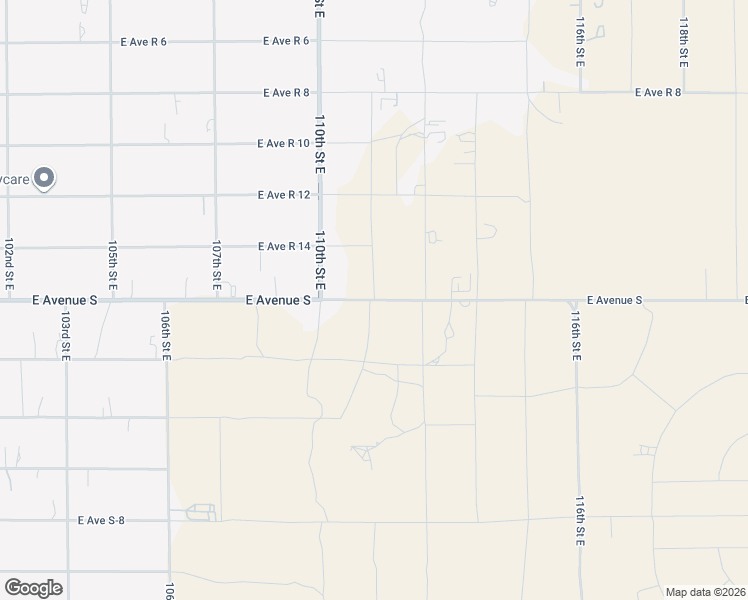 map of restaurants, bars, coffee shops, grocery stores, and more near 111th Street East in Los Angeles County