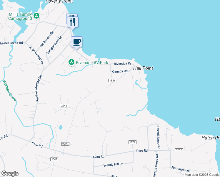 map of restaurants, bars, coffee shops, grocery stores, and more near 541 Moore Landing Road in Sneads Ferry