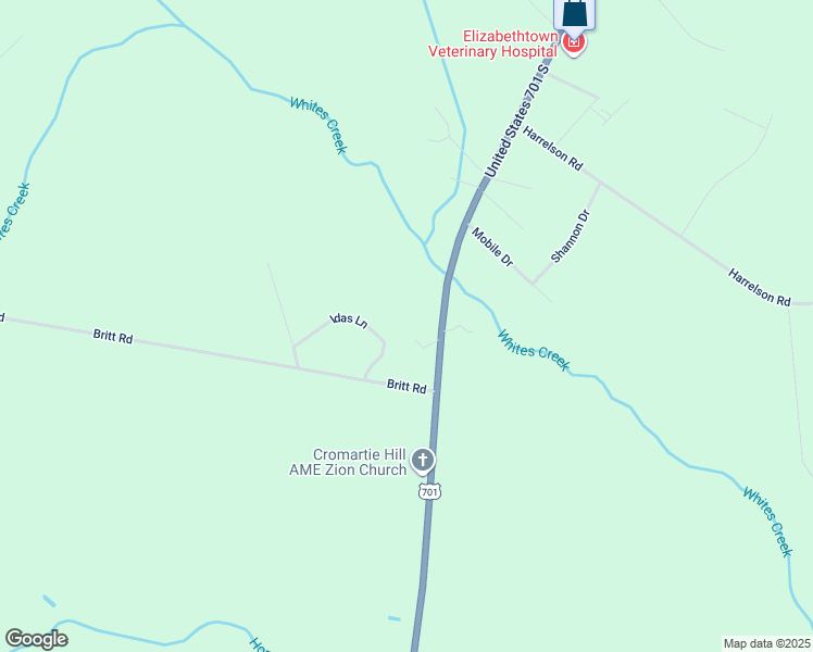map of restaurants, bars, coffee shops, grocery stores, and more near 89 Earl Hill Road in Clarkton