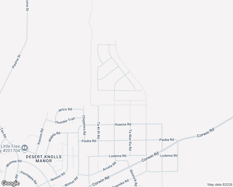map of restaurants, bars, coffee shops, grocery stores, and more near 19491 Chuparosa Road in Apple Valley