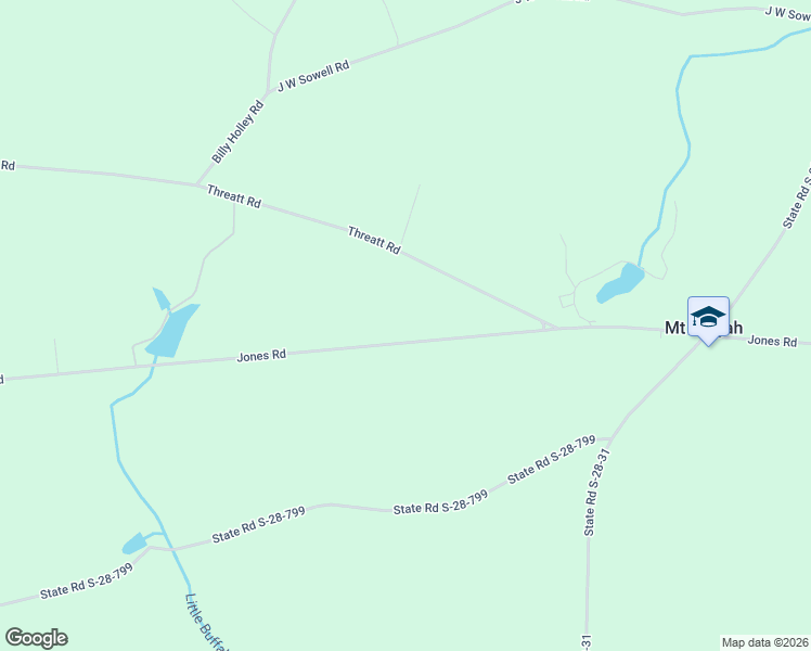 map of restaurants, bars, coffee shops, grocery stores, and more near 1550 Jones Road in Kershaw