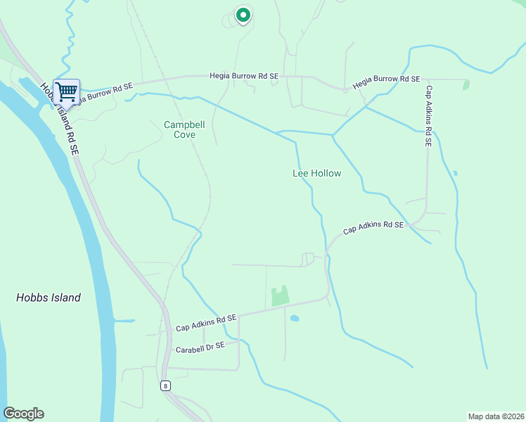 map of restaurants, bars, coffee shops, grocery stores, and more near 219 Cap Adkins Road Southeast in Huntsville