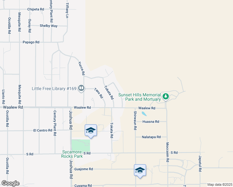 map of restaurants, bars, coffee shops, grocery stores, and more near Tiama Road in Apple Valley