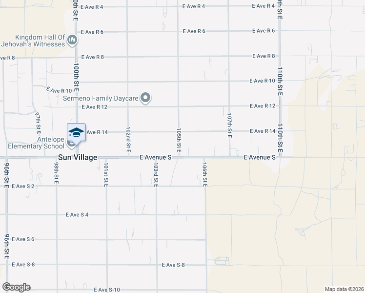 map of restaurants, bars, coffee shops, grocery stores, and more near 29902 105th Street East in Littlerock