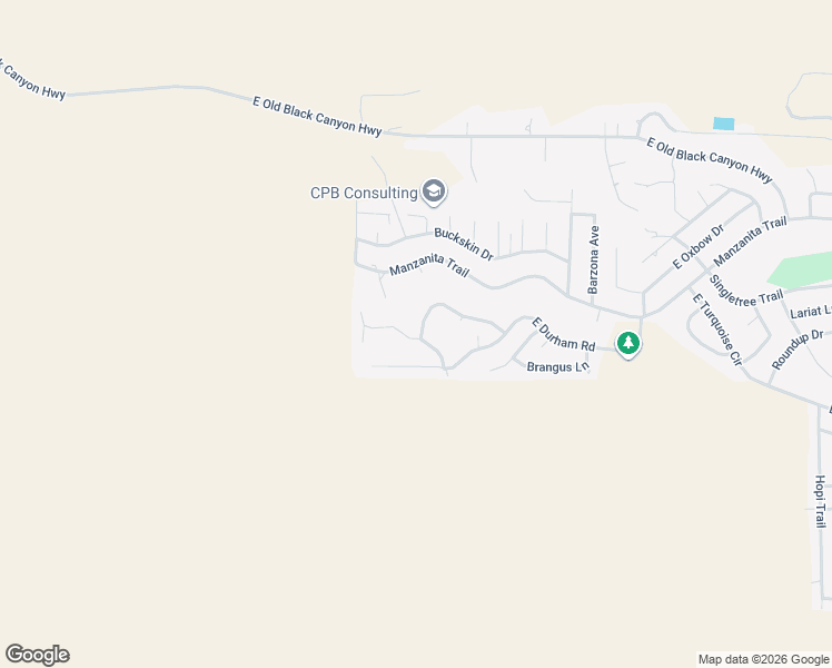 map of restaurants, bars, coffee shops, grocery stores, and more near 10126 East Hereford Lane in Yavapai County