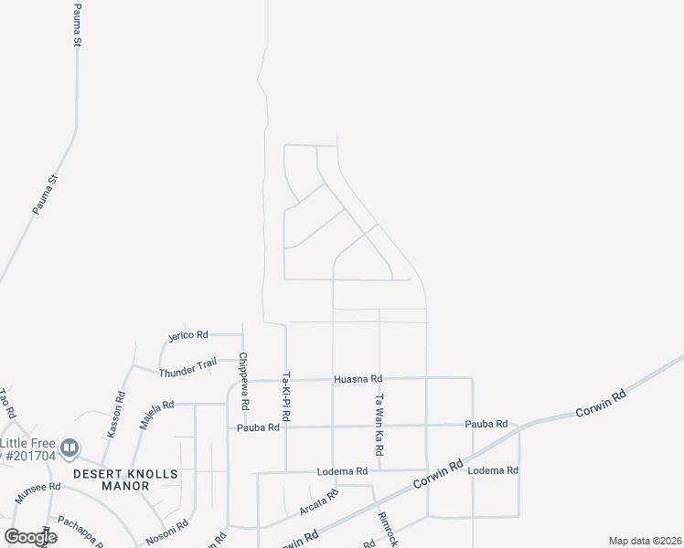 map of restaurants, bars, coffee shops, grocery stores, and more near 19491 Chuparosa Road in Apple Valley