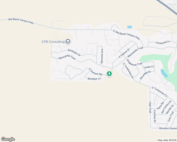 map of restaurants, bars, coffee shops, grocery stores, and more near 10392 Brahma Road in Yavapai County