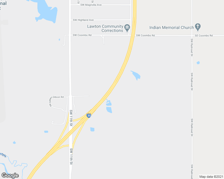 map of restaurants, bars, coffee shops, grocery stores, and more near H. E. Bailey Turnpike in Lawton