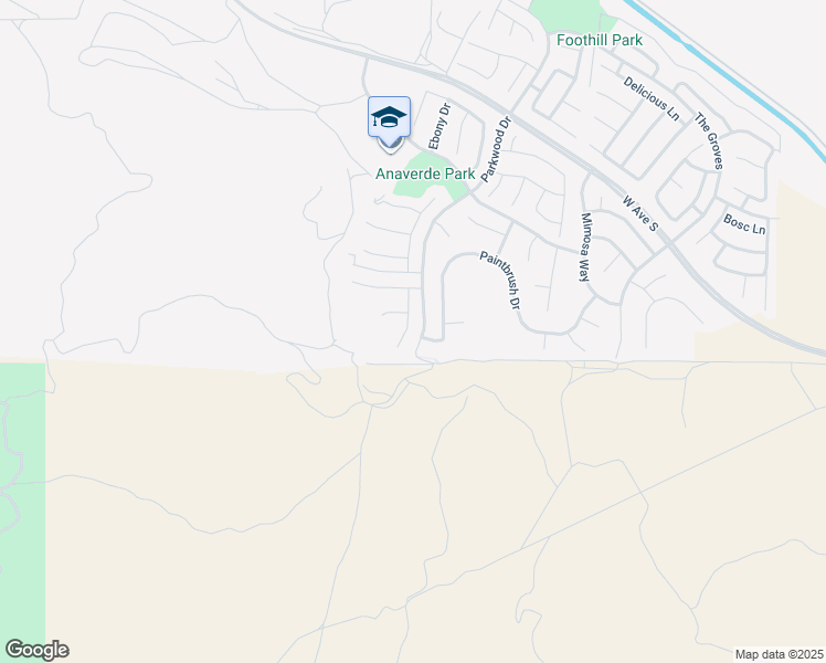 map of restaurants, bars, coffee shops, grocery stores, and more near 37130 Pergola Terrace in Palmdale