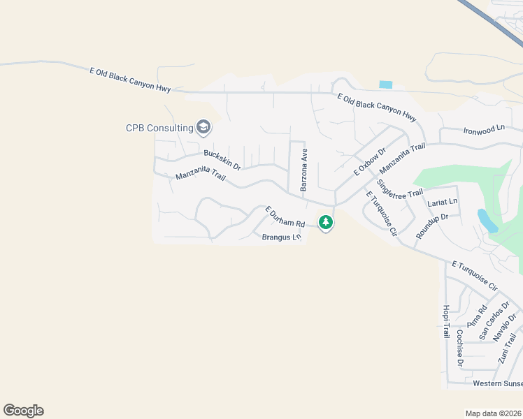 map of restaurants, bars, coffee shops, grocery stores, and more near 10381 Brahma Road in Yavapai County