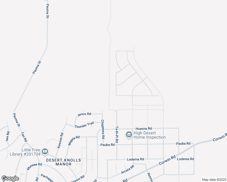 map of restaurants, bars, coffee shops, grocery stores, and more near 16996 Ta-Ki-Pi Road in Apple Valley