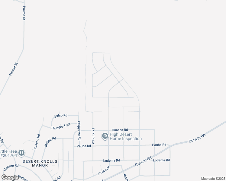 map of restaurants, bars, coffee shops, grocery stores, and more near 19521 Arcata Road in Apple Valley