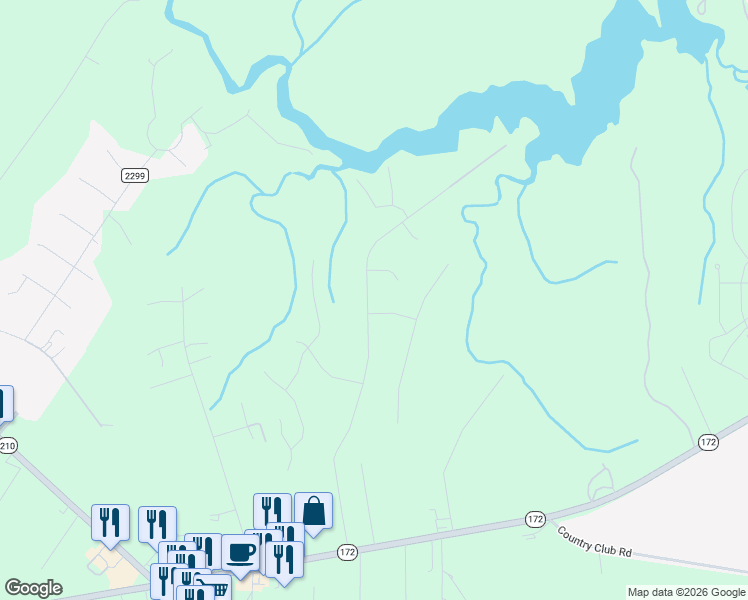map of restaurants, bars, coffee shops, grocery stores, and more near 220 Everett Yopp Drive in Sneads Ferry