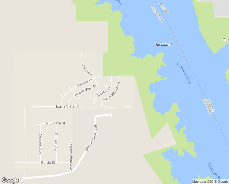 map of restaurants, bars, coffee shops, grocery stores, and more near Thunderbird Lane in San Bernardino County