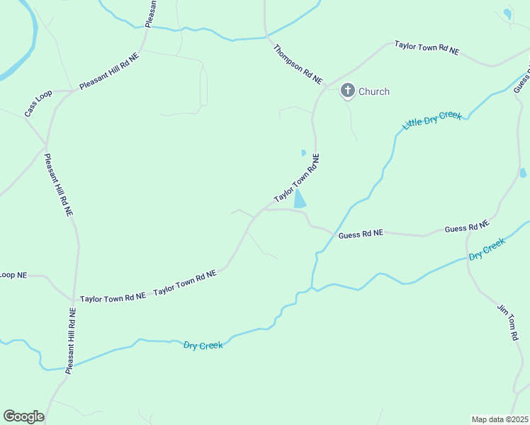map of restaurants, bars, coffee shops, grocery stores, and more near 1110-1132 Taylor Town Road Northeast in Ranger