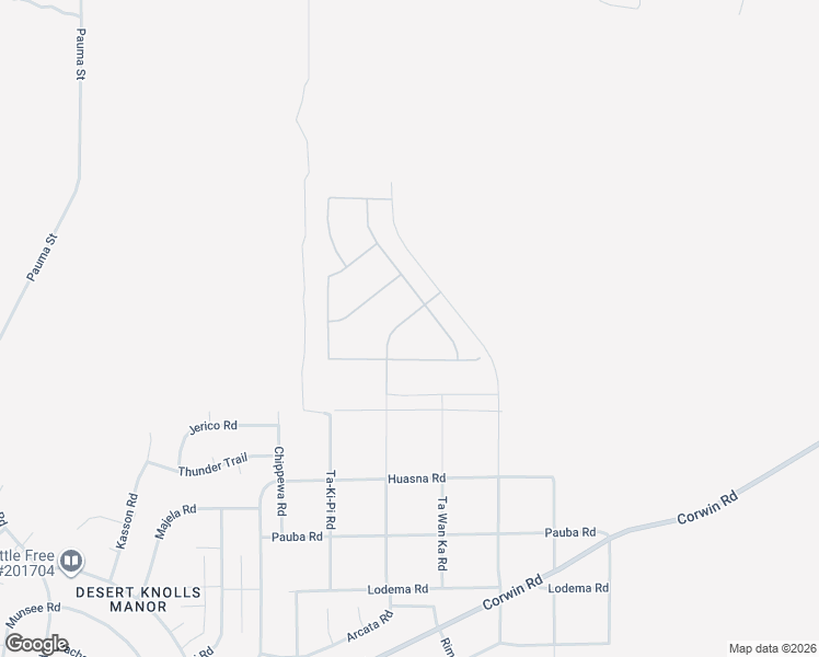 map of restaurants, bars, coffee shops, grocery stores, and more near 19539 Arcata Road in Apple Valley