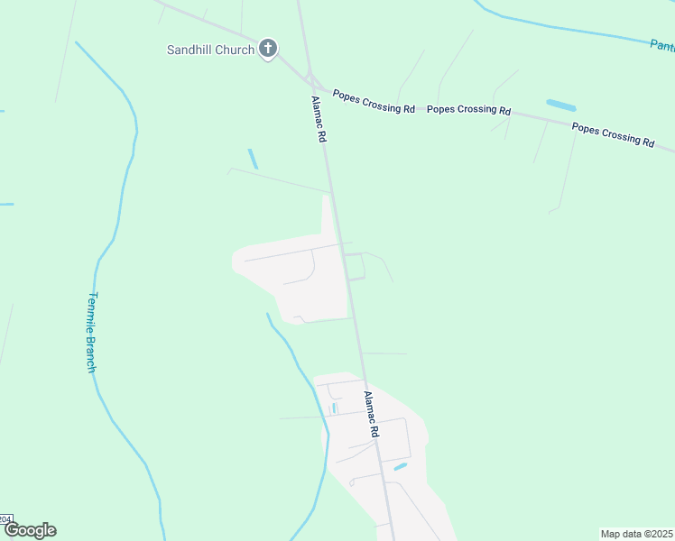 map of restaurants, bars, coffee shops, grocery stores, and more near 4077 Alamac Road in Lumberton