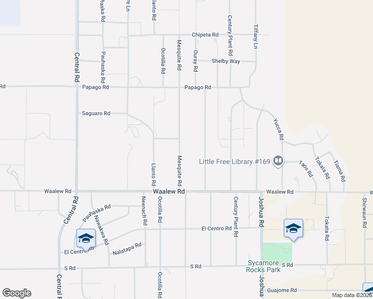 map of restaurants, bars, coffee shops, grocery stores, and more near 17081 Mesquite Road in Apple Valley