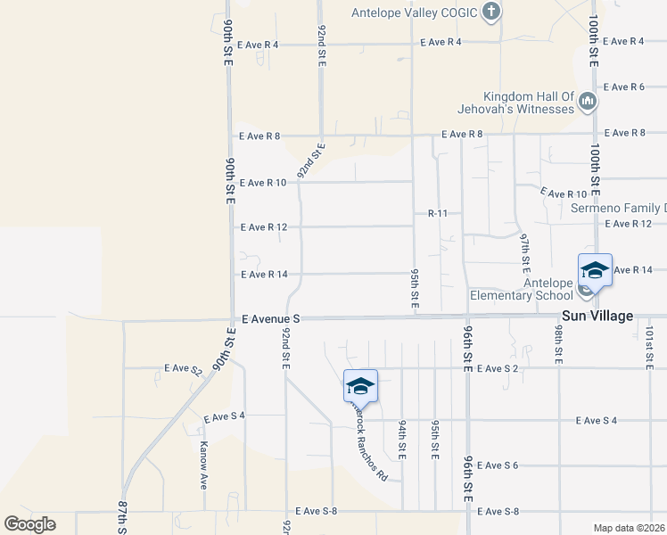 map of restaurants, bars, coffee shops, grocery stores, and more near 9241 East Avenue R 14 in Littlerock