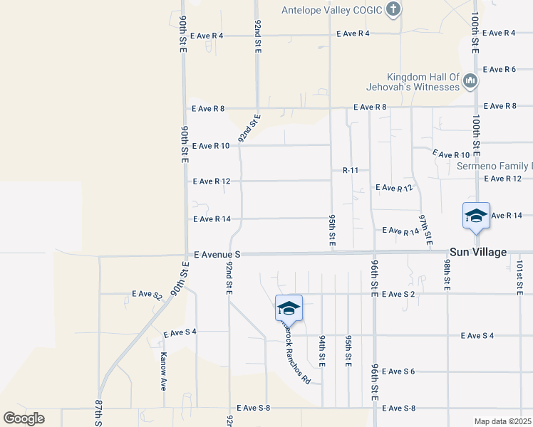 map of restaurants, bars, coffee shops, grocery stores, and more near 9241 East Avenue R 14 in Littlerock