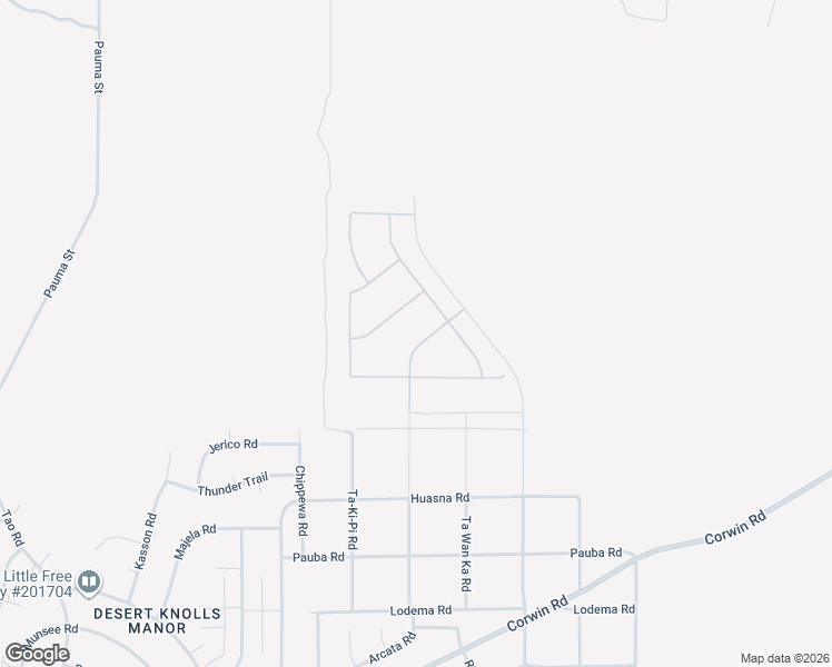 map of restaurants, bars, coffee shops, grocery stores, and more near 19532 Arcata Road in Apple Valley