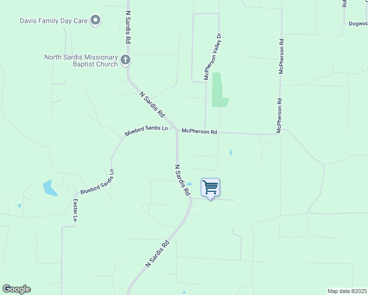 map of restaurants, bars, coffee shops, grocery stores, and more near 21003 North Sardis Road in Saline County