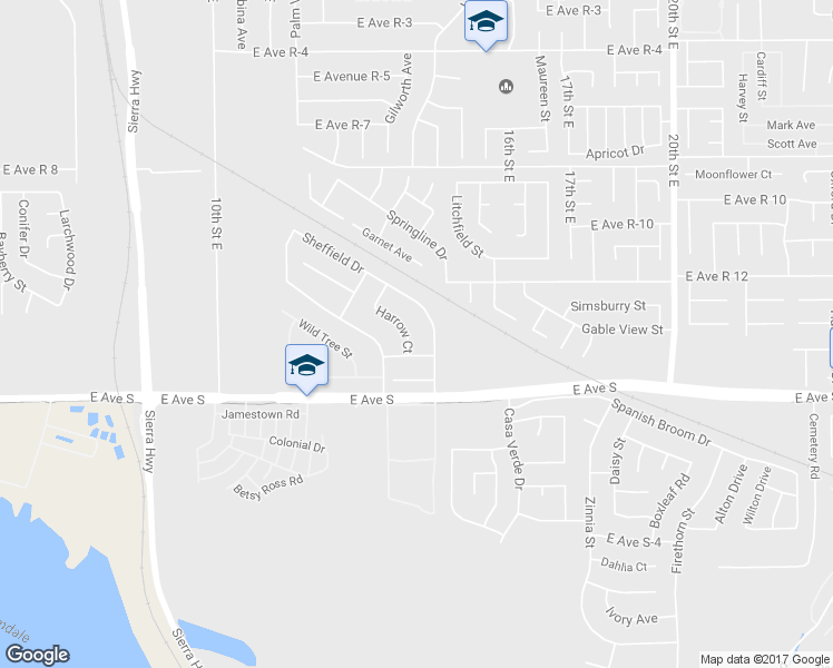 map of restaurants, bars, coffee shops, grocery stores, and more near 37268 Harrow Ct in Palmdale